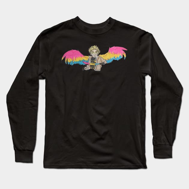 Pansexual pride Hawks Long Sleeve T-Shirt by Geekiestcountrygal